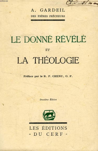 Le donné révélé et la théologie