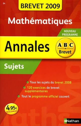 Mathématiques : sujets non corrigés, brevet 2009