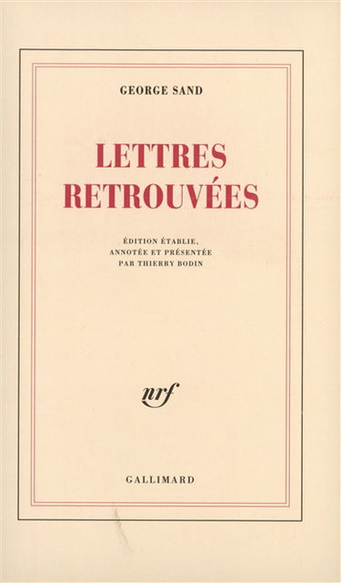Lettres retrouvées