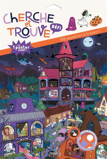 Couverture de Cherche et trouve défi : 118 monstres à trouver !