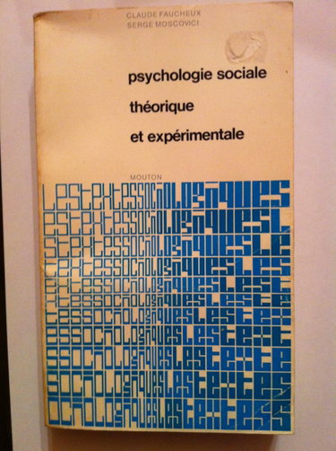 Couverture de Psychologie sociale théorique et expérimentale