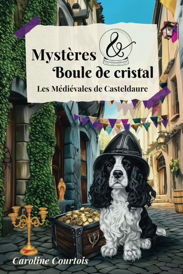 Couverture de Mystères et boule de cristal 3, Les Médiévales de Casteldaure: Un cosy mystery festif, aux couleurs du printemps, mêlant intrigues, ésotérisme et humour... pour frissonner de plaisir !