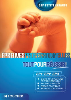 Epreuves professionnelles, EP1, EP2, EP3 : CAP petite enfance