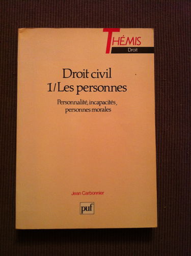 Droit civil Tome 1: Les personnes