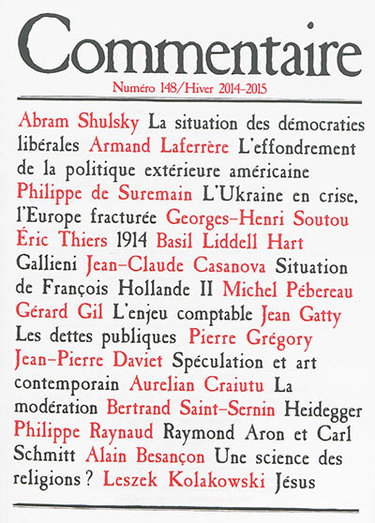 Couverture de Commentaire, n° 148 par Collectif