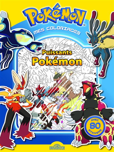 Couverture de Puissants pokémons : mes coloriages