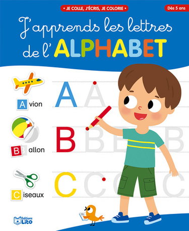 Couverture de J'apprends les lettres de l'alphabet : garçon