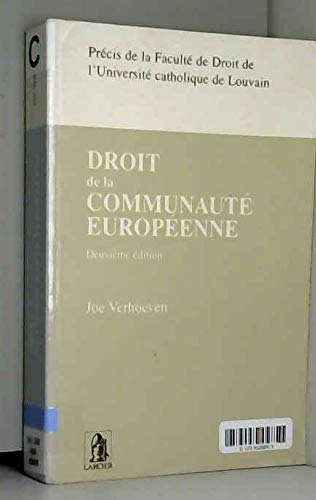 Droit De La Communaute Europeenne 2e Edition
