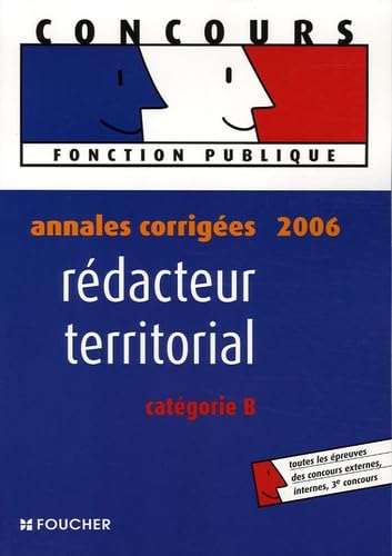 Rédacteur territorial: Catégorie B Annales corrigées
