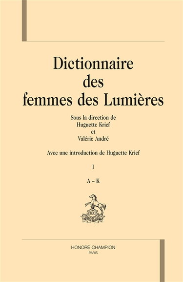 Couverture de Dictionnaire des femmes des Lumières
