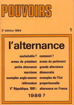 Pouvoirs, n° 1. L'Alternance