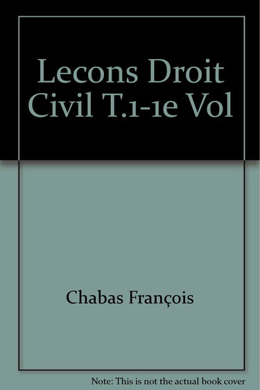 Lecons de droit civil / introduction a l'etude du droit