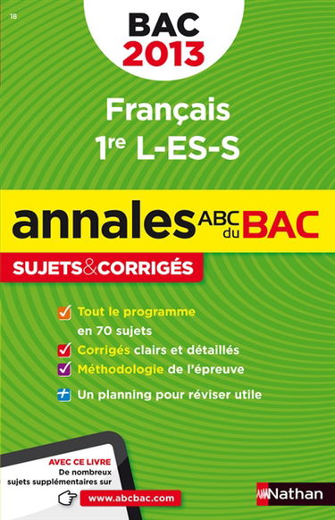 Français 1re séries L, ES, S : bac 2013