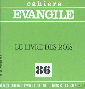 Cahiers Evangile, n° 86. Le Livre des rois