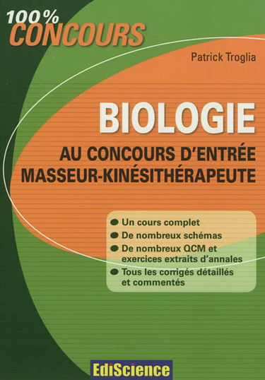 Biologie au concours d'entrée masseur-kinésithérapie