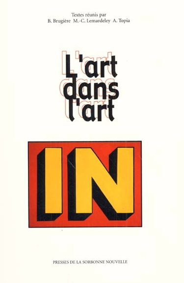 Couverture de L'art dans l'art : littérature, musique et arts visuels (monde anglophone)