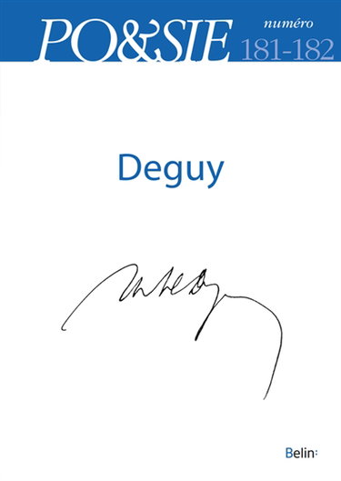 Couverture de Poésie, n° 181-182. Michel Deguy par Collectif