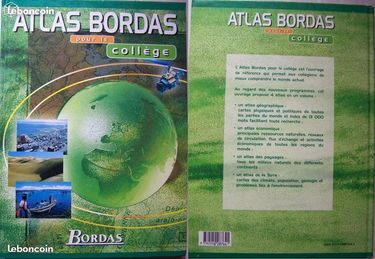 ATLAS BORDAS POUR LE COLLEGE NP 98 (Ancienne Edition)