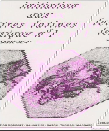 Initiation aux lettres latines 4ème : lexique n° 1