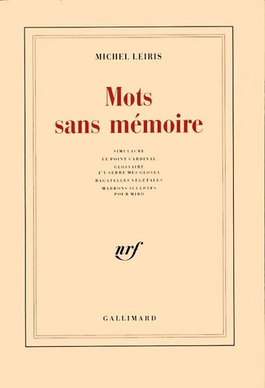 Mots sans mémoire