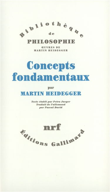 Concepts fondamentaux : cours 1923-1944