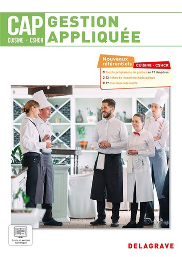 CAP cuisine-CSHCR : gestion appliquée : 1re-2e années, nouveaux référentiels