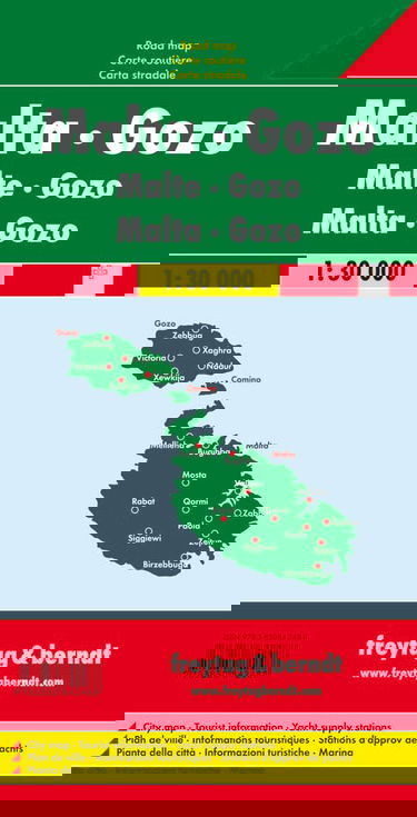 Carte routière : Malta, Gozo, Touristische Informationen, Autofähren