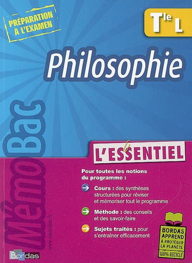 Philosophie terminale L