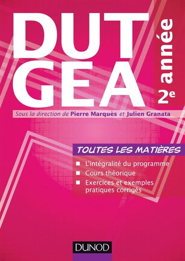 DUT GEA 2e année : toutes les matières
