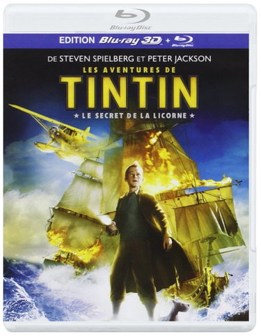 Couverture de Les Aventures de Tintin : Le Secret de la Licorne - Blu-ray 3D active + Blu-ray standard [Blu-ray 3D + Blu-ray 2D]