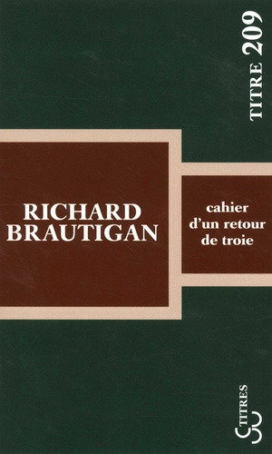 Couverture de Cahier d'un retour de Troie