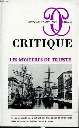 Couverture de Critique n°435-436 : les mystères de trieste