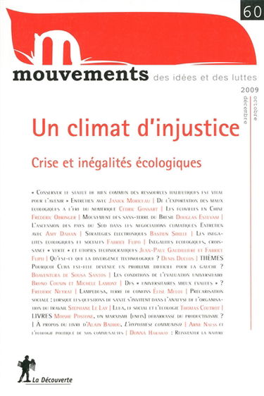 Mouvements, n° 60. Un climat d'injustice : crise et inégalités écologiques