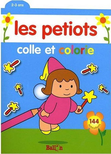 Les petiots : colle et colorie, 2-3 ans : bleu
