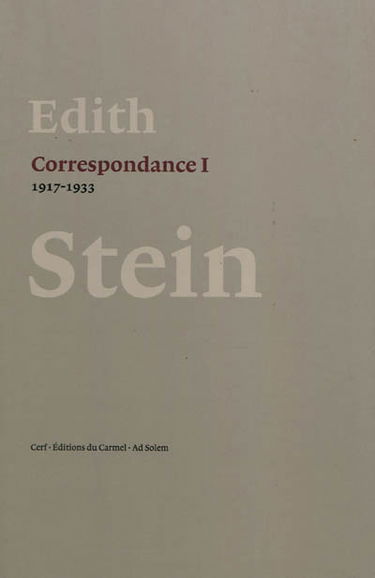 Correspondance. Vol. 1. 1917-1933
