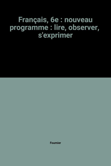 Français : classe de 6e