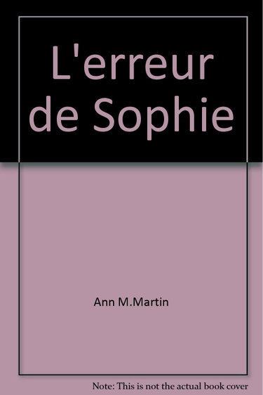 Couverture de Club baby-sitters 18. L'erreur de Sophie