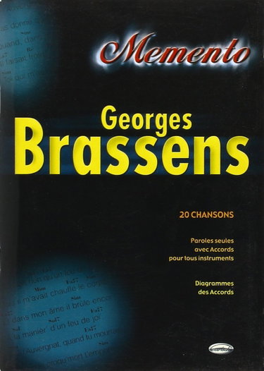 Couverture de Brassens Georges Memento Lyrics & Chords Book par Georges Brassens