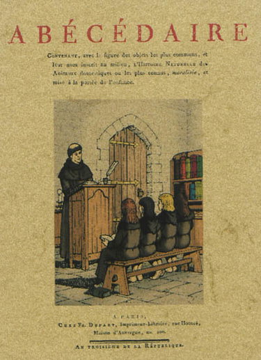 Couverture de Abécédaire : contenant, avec la figure des objets les plus communs, et leur nom inscrit au milieu, l'histoire naturelle des animaux domestiques... par Anonyme
