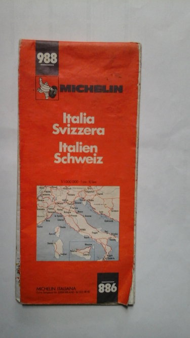 Couverture de Italie. Carte numéro 988, échelle 1/1000000
