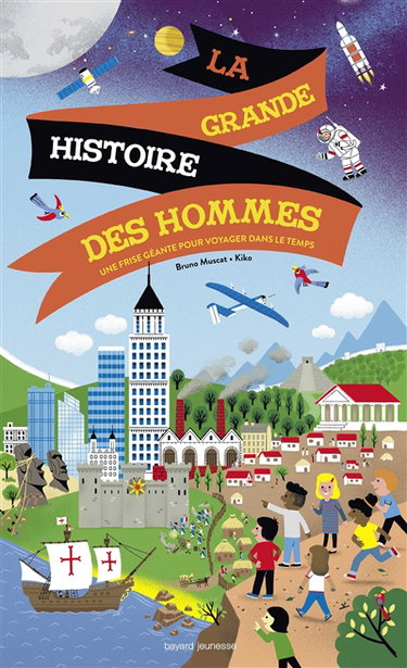 Couverture de La grande histoire des hommes : une frise géante pour voyager dans le temps