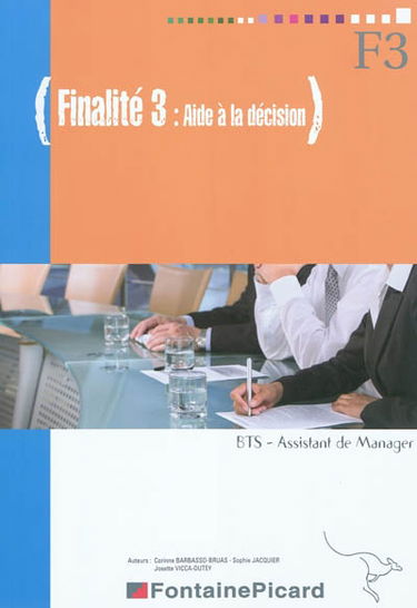 Finalité 3, aide à la décision, BTS assistant de manager