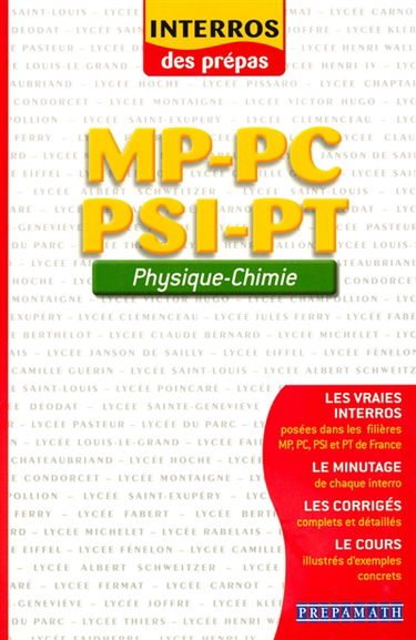 Physique-chimie MP-PC-PSI
