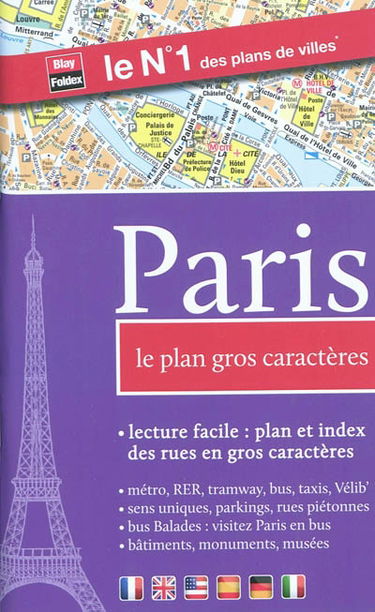 Paris, le plan gros caractères