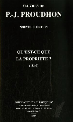 Oeuvres. Vol. 2. Qu'est-ce que la propriété ?