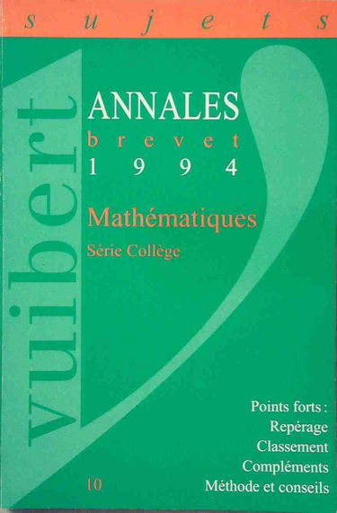 Mathematiques serie college / sujets