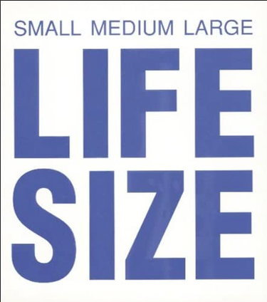 Couverture de Life Size. Small Medium Large