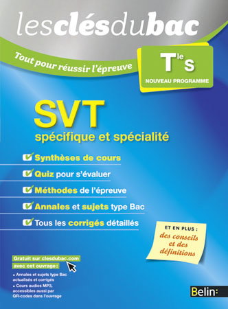 SVT terminale S, spécifique et spécialité : nouveau programme