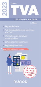 Le petit TVA 2023 : l'essentiel en bref