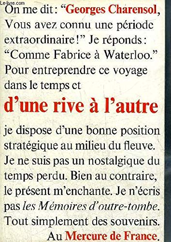 Couverture de D'une rive a l'autre